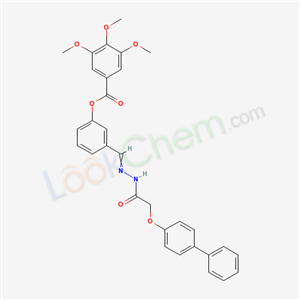 5844-16-6,3-{[(biphenyl-4-yloxy)acetyl]carbonohydrazonoyl}phenyl 3,4,5-trimethoxybenzoate,