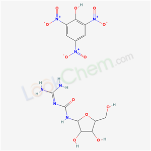 1-(diaminomethylidene)-3-[3,4-dihydroxy-5-(hydroxymethyl)oxolan-2-yl]urea; 2,4,6-trinitrophenol cas  4336-46-3