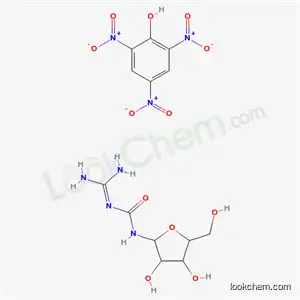 Molecular Structure of 4336-46-3 (1-(DiaMinoMethylene)-3-(beta-D-ribofuranosyl)urea Picrate)