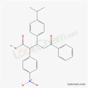 Molecular Structure of 59771-90-3 (2-(4-nitrophenyl)-5-oxo-5-phenyl-3-[4-(propan-2-yl)phenyl]pentanoic acid)