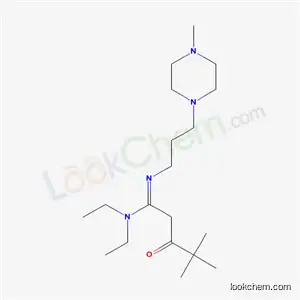 Molecular Structure of 53333-41-8 (N,N-diethyl-4,4-dimethyl-N-[3-(4-methylpiperazin-1-yl)propyl]-3-oxo-pentanimidamide)