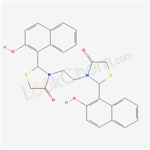 81512-19-8,2-(2-hydroxynaphthalen-1-yl)-3-[2-[2-(2-hydroxynaphthalen-1-yl)-4-oxo-thiazolidin-3-yl]ethyl]thiazolidin-4-one,