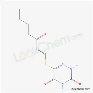 6-((3-Oxohept-1-en-1-yl)thio)-1,2,4-triazine-3,5(2H,4H)-dione