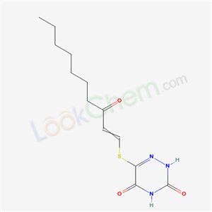 80037-04-3,6-[(3-oxodec-1-en-1-yl)sulfanyl]-1,2,4-triazine-3,5(2H,4H)-dione,