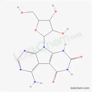 1H-Pyrrolo[2,3-d:5,4-d]dipyrimidine-2,4(3H,9H)-dione, 5-amino-9-.beta.-D-ribofuranosyl-