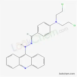 Molecular Structure of 91919-75-4 (N-[[4-[bis(2-chloroethyl)amino]phenyl]methylideneamino]acridin-9-amine)