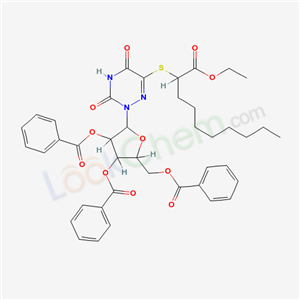 87733-50-4,6-[(1-ethoxy-1-oxodecan-2-yl)sulfanyl]-2-(2,3,5-tri-O-benzoylpentofuranosyl)-1,2,4-triazine-3,5(2H,4H)-dione,