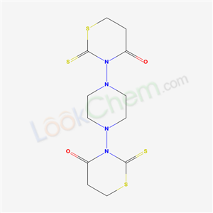 81468-20-4,3-[4-(4-Oxo-2-sulfanylidene-1,3-thiazinan-3-yl)piperazin-1-yl]-2-sulfanylidene-1,3-thiazinan-4-one,5242-22-8;NSC366214;DTXSID50966844;NSC-366214;81468-20-4;3,3'-(Piperazine-1,4-diyl)bis(2-sulfanylidene-1,3-thiazinan-4-one)