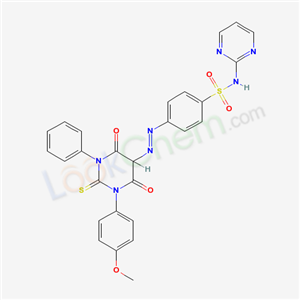 81108-25-0,4-{(E)-[1-(4-methoxyphenyl)-4,6-dioxo-3-phenyl-2-thioxohexahydropyrimidin-5-yl]diazenyl}-N-(pyrimidin-2-yl)benzenesulfonamide,