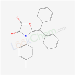 2-benzhydrylidene-3-(4-methylphenyl)oxazolidine-4,5-dione cas  7472-72-2