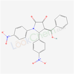 5672-78-6,4-[hydroxy(phenyl)methylidene]-1,5-bis(4-nitrophenyl)pyrrolidine-2,3-dione,
