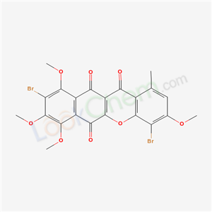 33390-35-1,4,9-Dibromo-3,7,8,10-tetramethoxy-1-methyl-11H-benzo[b]xanthene-6,11,12-trione,Dibromo-O-methylbikaverin;