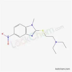 Molecular Structure of 36911-73-6 (N,N-diethyl-2-[(1-methyl-5-nitro-1H-benzimidazol-2-yl)sulfanyl]ethanamine)
