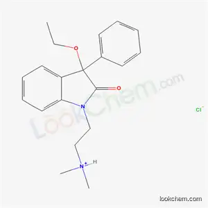 Molecular Structure of 42773-71-7 (2-(3-ethoxy-2-oxo-3-phenyl-2,3-dihydro-1H-indol-1-yl)-N,N-dimethylethanaminium chloride)