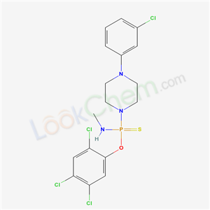 6945-63-7,O-(2,4,5-trichlorophenyl) P-[4-(3-chlorophenyl)piperazin-1-yl]-N-methylphosphonamidothioate,