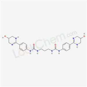 6168-21-4,3-[4-(5-hydroxy-1,4,5,6-tetrahydropyrimidin-2-yl)phenyl]-1-[3-[[4-(5-hydroxy-1,4,5,6-tetrahydropyrimidin-2-yl)phenyl]carbamoylamino]propyl]urea,