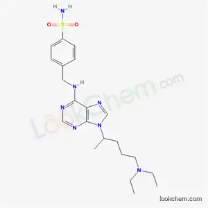 Molecular Structure of 21267-92-5 (4-[({9-[5-(diethylamino)pentan-2-yl]-9H-purin-6-yl}amino)methyl]benzenesulfonamide)