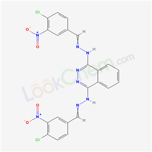 27702-30-3,1,4-bis{2-[(4-chloro-3-nitrophenyl)methylidene]hydrazino}phthalazine,