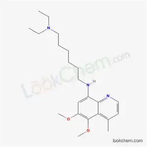 Molecular Structure of 68219-28-3 (N-(5,6-dimethoxy-4-methyl-quinolin-8-yl)-N,N-diethyl-hexane-1,6-diamine)