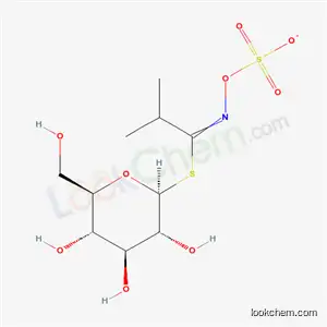Molecular Structure of 18432-16-1 (1-S-[(1E)-2-methyl-N-(sulfonatooxy)propanimidoyl]-1-thio-beta-D-glucopyranose)