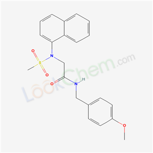 6443-29-4,N-(4-methoxybenzyl)-N~2~-(methylsulfonyl)-N~2~-naphthalen-1-ylglycinamide,