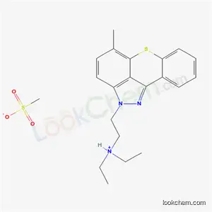 Molecular Structure of 52871-23-5 (N,N-diethyl-2-(5-methyl-2H-thiochromeno[4,3,2-cd]indazol-2-yl)ethanaminium methanesulfonate)