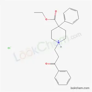 Molecular Structure of 60789-94-8 (2-(N-(4-CARBETHOXY-4-PHENYL)PIPERIDINO)PROPIOPHENONE HYDROCHLORIDE)