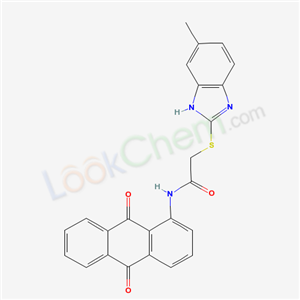 N-(9,10-dioxo-9,10-dihydroanthracen-1-yl)-2-[(6-methyl-1H-benzimidazol-2-yl)sulfanyl]acetamide