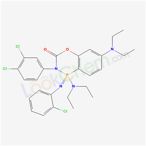 6544-30-5,1-[(2-chlorophenyl)imino]-2-(3,4-dichlorophenyl)-1,6-bis(diethylamino)-1,2-dihydro-3H-4,2,1lambda~5~-benzoxazaphosphinin-3-one,