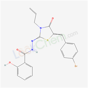 7006-39-5,N-[[5-[(4-bromophenyl)methylidene]-4-oxo-3-prop-2-enyl-thiazolidin-2-ylidene]amino]-2-hydroxy-benzamide,