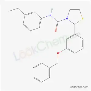 Molecular Structure of 6035-95-6 (2-[3-(benzyloxy)phenyl]-N-(3-ethylphenyl)-1,3-thiazolidine-3-carboxamide)