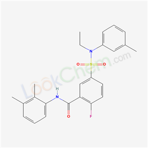 6797-73-5,N-(2,3-dimethylphenyl)-5-[ethyl(3-methylphenyl)sulfamoyl]-2-fluorobenzamide,
