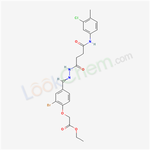 5424-69-1,ethyl [2-bromo-4-({4-[(3-chloro-4-methylphenyl)amino]-4-oxobutanoyl}carbonohydrazonoyl)phenoxy]acetate,