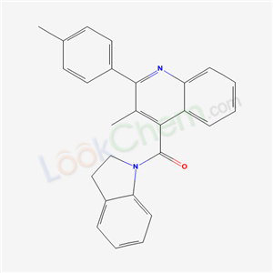 6355-85-7,4-(2,3-dihydro-1H-indol-1-ylcarbonyl)-3-methyl-2-(4-methylphenyl)quinoline,