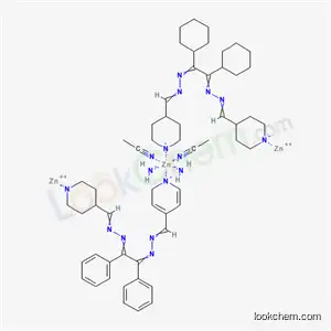 Molecular Structure of 7225-57-2 (acetonitrile; azanide; 1,2-dicyclohexyl-N,N-bis(3,4,5,6-tetrahydro-2H-pyridin-4-ylmethylideneamino)ethane-1,2-diimine; 1,2-diphenyl-N-(6H-pyridin-4-ylmethylideneamino)-N-(3,4,5,6-tetrahydro-2H-pyridin-4-ylmethylideneamino)ethane-1,2-diimine; zinc(+2) cation)