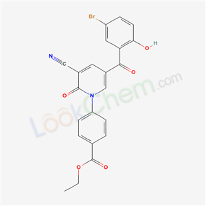 5403-23-6,ethyl 4-{5-[(5-bromo-2-hydroxyphenyl)carbonyl]-3-cyano-2-oxopyridin-1(2H)-yl}benzoate,