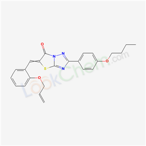4448-26-4,2-(4-butoxyphenyl)-5-{[2-(prop-2-en-1-yloxy)phenyl]methylidene}[1,3]thiazolo[3,2-b][1,2,4]triazol-6(5H)-one,