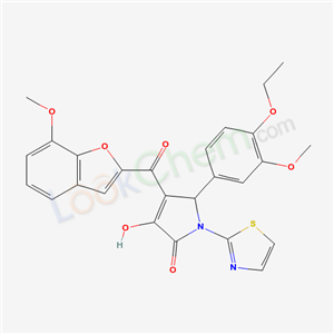 7050-35-3,5-(4-ethoxy-3-methoxyphenyl)-3-hydroxy-4-[(7-methoxy-1-benzofuran-2-yl)carbonyl]-1-(1,3-thiazol-2-yl)-1,5-dihydro-2H-pyrrol-2-one,