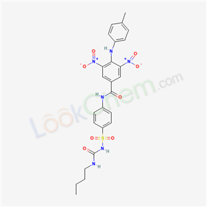 7006-75-9,N-{4-[(butylcarbamoyl)sulfamoyl]phenyl}-4-[(4-methylphenyl)amino]-3,5-dinitrobenzamide,