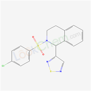 7063-04-9,2-[(4-chlorophenyl)sulfonyl]-1-(1,2,5-thiadiazol-3-yl)-1,2,3,4-tetrahydroisoquinoline,
