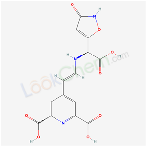 52012-51-8,(2S)-4-[(E)-2-{[(S)-carboxy(3-oxo-2,3-dihydroisoxazol-5-yl)methyl]amino}ethenyl]-2,3-dihydropyridine-2,6-dicarboxylic acid,(2S)-4-[(E)-2-[[(1S)-2-hydroxy-2-oxo-1-(3-oxo-1,2-oxazol-5-yl)ethyl]amino]ethenyl]-2,3-dihydropyridine-2,6-dicarboxylic acid;Muscaaurin I;