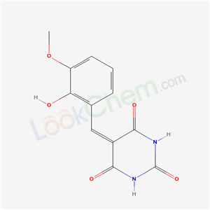 5567-70-4,5-[(2-hydroxy-3-methoxyphenyl)methylidene]pyrimidine-2,4,6(1H,3H,5H)-trione,