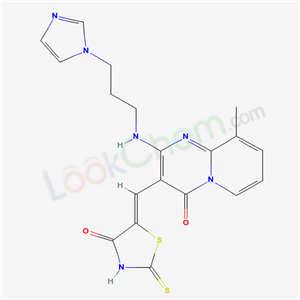 6239-94-7,2-{[3-(1H-imidazol-1-yl)propyl]amino}-9-methyl-3-[(Z)-(4-oxo-2-thioxo-1,3-thiazolidin-5-ylidene)methyl]-4H-pyrido[1,2-a]pyrimidin-4-one,