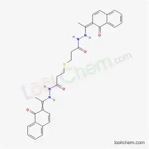 Molecular Structure of 6940-65-4 (N-[(1Z)-1-(1-oxonaphthalen-2-ylidene)ethyl]-3-[2-[[[(1Z)-1-(1-oxonaphthalen-2-ylidene)ethyl]amino]carbamoyl]ethylsulfanyl]propanehydrazide)