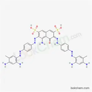 Molecular Structure of 6745-67-1 (4-Amino-3,6-bis[[4-[(2,4-diamino-5-methylphenyl)azo]phenyl]azo]-5-hydroxynaphthalene-2,7-disulfonic acid disodium salt)