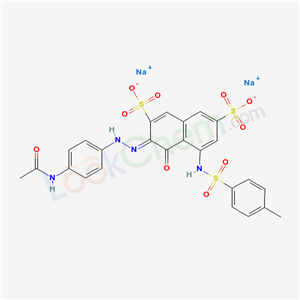 2,7-Naphthalenedisulfonic acid,3-[2-[4-(acetylamino)phenyl]diazenyl]-4-hydroxy-5-[[(4-methylphenyl)sulfonyl]amino]-,sodium salt (1:2)