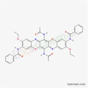 Molecular Structure of 17741-63-8 (N,N-(6,13-Diacetamido-2,9-diethoxy-3,10-triphenodioxazinediyl)bis(benzamide))