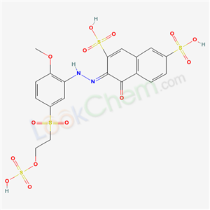 (3E)-3-[[2-methoxy-5-(2-sulfooxyethylsulfonyl)phenyl]hydrazinylidene]-4-oxo-naphthalene-2,7-disulfonic acid