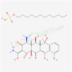 24815-31-4,decyl hydrogen sulphate, compound with 4-(dimethylamino)-1,4,4a,5,5a,6,11,12a-octahydro-3,5,6,10,12,12a-hexahydroxy-6-methyl-1,11-dioxonaphthacene-2-carboxamide,