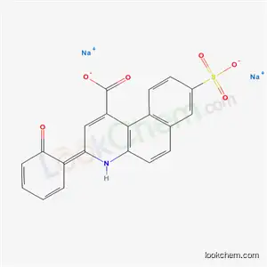 Molecular Structure of 63123-35-3 (disodium 3-(2-hydroxyphenyl)-8-sulphonatobenzo[f]quinoline-1-carboxylate)
